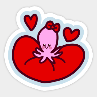 Love Octopus Sticker